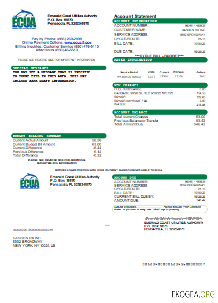 Projet de loi sur les services publics de l'Emerald Coast Utilities Authority (ECUA), SCR